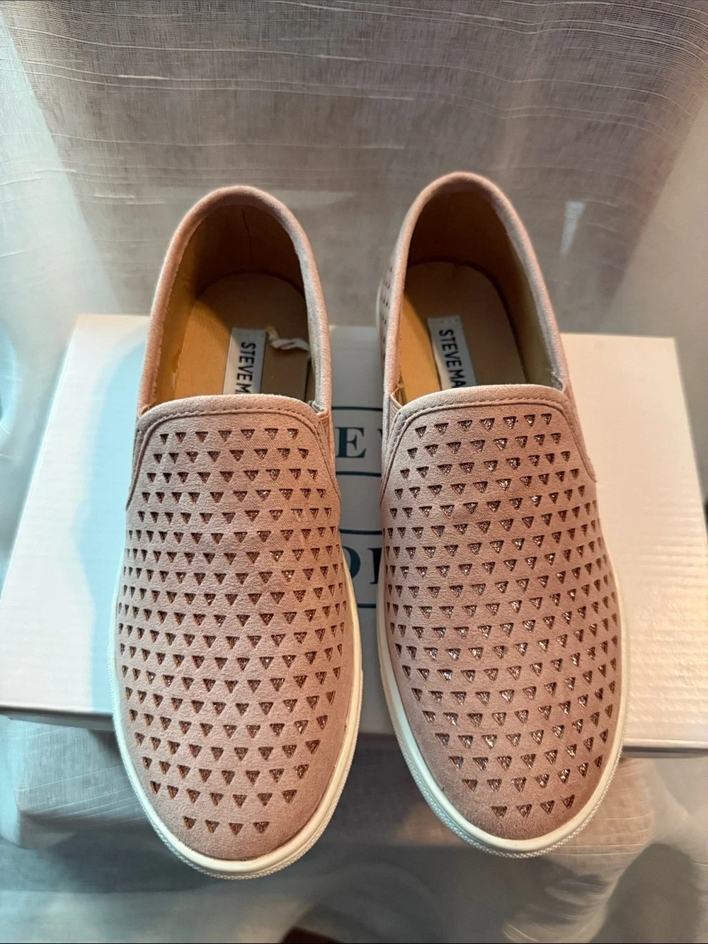 Steve Madden Blush Perforated Slip-On Sneakers